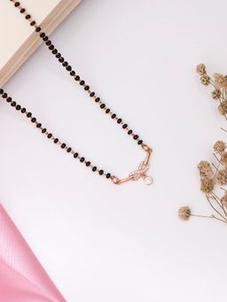 Zavya - Infinity CZ Rose Gold Plated 925 Sterling Silver Mangalsutra