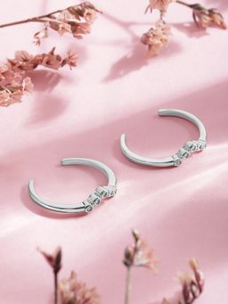 Zavya - Dreamy Wishbone Silver Adjustable 925 Silver Toe Ring