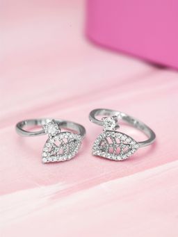 Zavya - Leaf Style 925 Silver Toe Ring