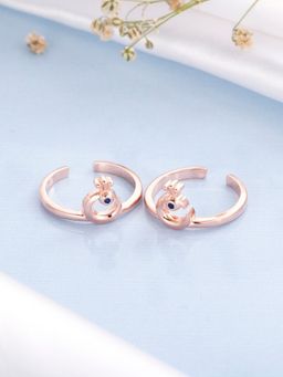 Zavya - Rose Gold Plated 925 Sterliing Silver Toe Rings