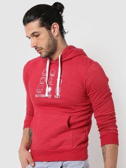 Campus Sutra - Men Printed Hooded Sweatshirt