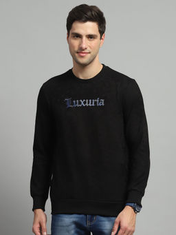 Monte Carlo - Men Black Printed Sweatshirt
