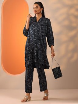 Libas - Blue Kurta with Trouser and Potli