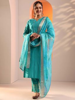 Libas - Blue Kurta with Trouser and Dupatta