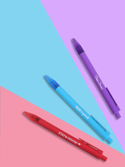 Doodle Collection - 0.5mm Fine Point Retractable Blue Ink Gel Pens (Set of 3) - Inkspiration 2