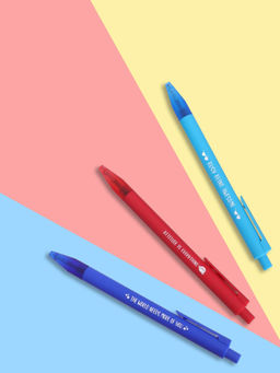 Doodle Collection - 0.5mm Fine Point Retractable Blue Ink Gel Pens (Set of 3) - Inkspiration 9