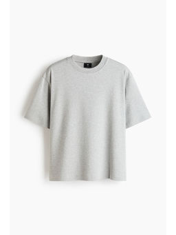 H&M - Men Grey Relaxed Fit Interlock T-shirt