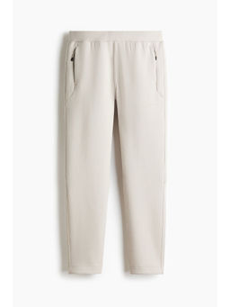 H&M - Men Beige Regular Fit Tapered sports Track Pant with DryMove
