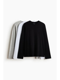 H&M - Men Multi-Color 3-pack Regular Fit jersey T-Shirts