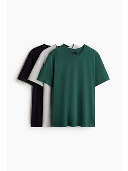 H&M - Men Multi-Color 3-pack Regular Fit T-shirts