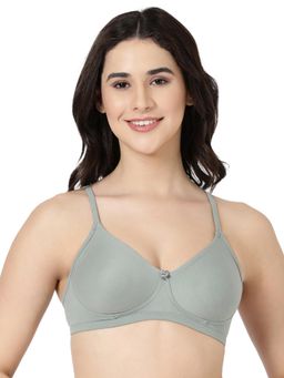 BLOSSOM - Seamless T-Shirt Bra with Microfiber Adjustable Straps Green