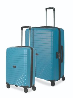 CARRIALL - Groove Set of 2 Polypropylene Blue Trolley Bags (55Cm, 75Cm) with 8 Wheels