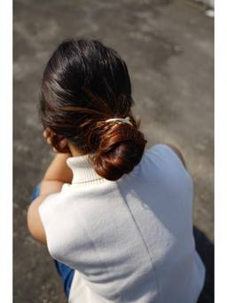 ANUSHKA JAIN JEWELLERY - Gold-Plated Crossed Pony Hair Cuff for Ponytails
