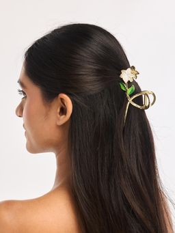 White Lies - Flower Hair Claw