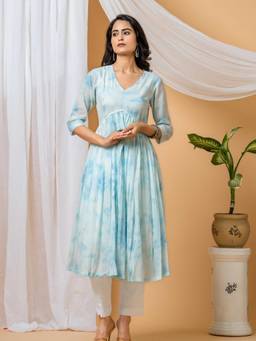 Sivi - Blue Tie and Dye Kurta and Pants