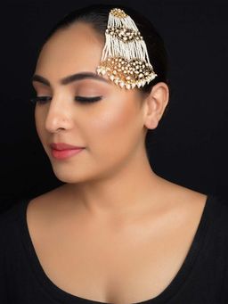 AG'S - White Gold Plated Kundan Passa