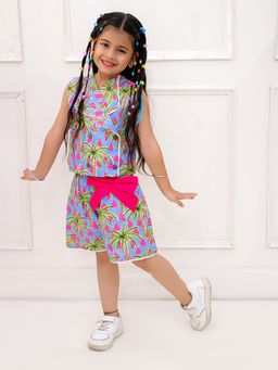 KID1 - Blue Printed Top and Shorts