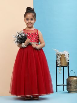 Toy Balloon Kids - Maroon Embellished Gown