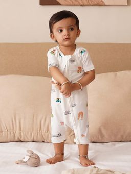 Bubz - Unisex Bamboo Baby Romper Two-Way Zip - Delhi