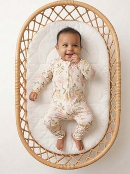 Bubz - Unisex Bamboo Baby Two-Way Zip Sleepsuit - Petal Parade