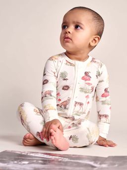 Bubz - Unisex Bamboo Baby Two-Way Zip Sleepsuit - Woods