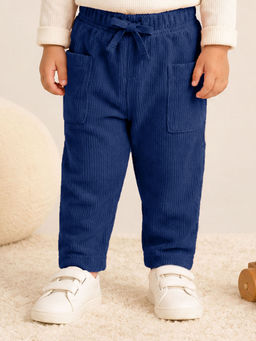 Mi Arcus - Textured Knitted Trouser for Kids- Navy Blue