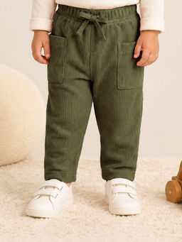 Mi Arcus - Textured Knitted Trouser for Kids- Olive