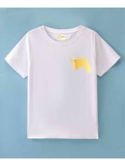 MALKIAT - Kids White Sunfire Horse Printed Cotton T-Shirt