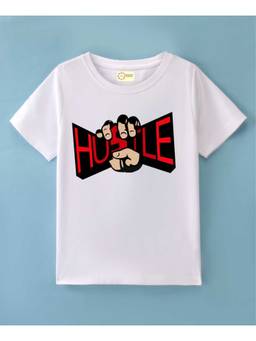 MALKIAT - Kids White No Quit Kid Printed Cotton T-Shirt