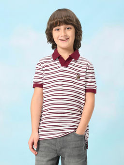 U.S. POLO ASSN. - Kids Boys Horizontal Striped Regular Fit Polo Shirt