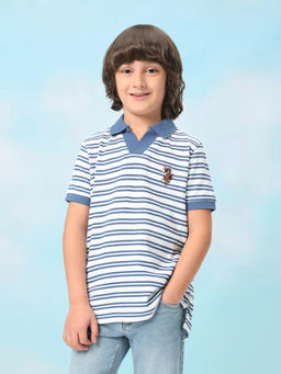 U.S. POLO ASSN. - Kids Boys Horizontal Striped Regular Fit Polo Shirt