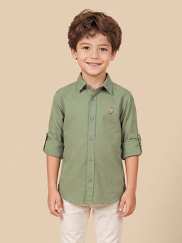 U.S. POLO ASSN. - Kids Boys Solid Twill Shirt