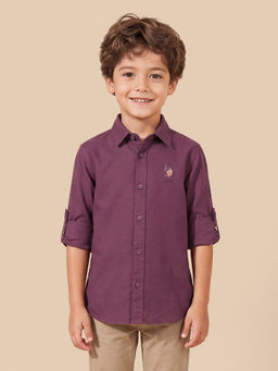U.S. POLO ASSN. - Kids Boys Solid Twill Shirt