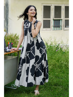 MEGASA - Women Multi-Colour Cotton Sleeveless Dress