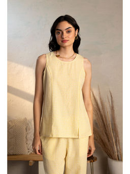 CANOOPI - Yellow Soft Lime Grid Top