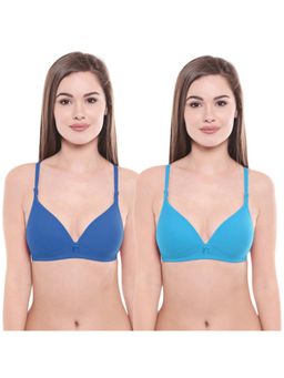 Bodycare - Pack Of 2 Lightly Padded T-Shirt Bra - Multi Color