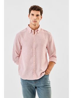 Snitch - Red Stripes Full Sleeves Regular Casual Shirt