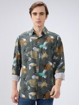 Spykar - Rifle Green Slim Fit Shirt