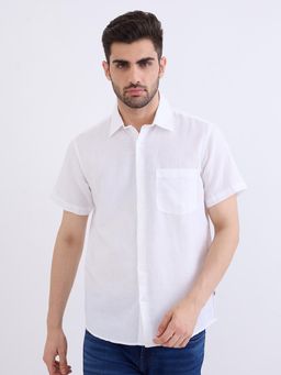 Spykar - White Solid Slim Fit Shirt
