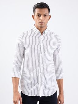 Spykar - White Slim Fit Casual Shirt