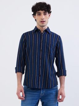 Spykar - Blue Slim Fit Casual Shirt