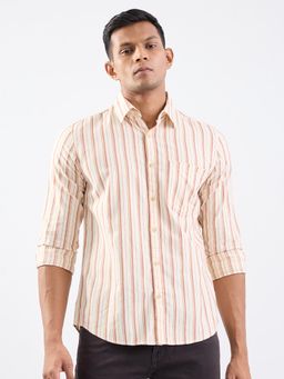 Spykar - Friar Brown Slim Fit Casual Shirt