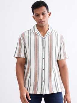Spykar - Off White Relaxed Fit Casual Shirt