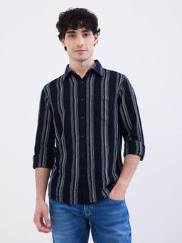Spykar - Blue Slim Fit Casual Shirt