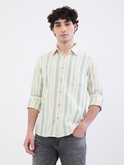 Spykar - Granite Green Slim Fit Casual Shirt