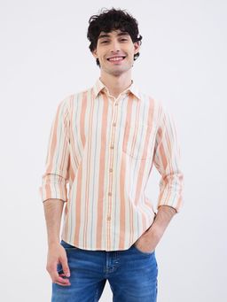 Spykar - Tropical Pink Slim Fit Casual Shirt