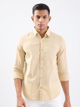 Spykar - Beige Slim Fit Casual Shirt
