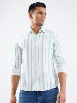 Spykar - White Slim Fit Casual Shirt