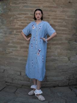 URNAM - Blue Thread Thought Dress