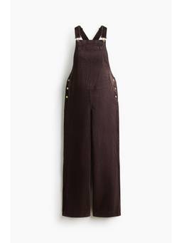 H&M - Women Brown Mama Cotton Corduroy Dungarees